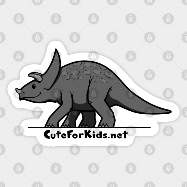 CuteForKids - Triceratops - Branded Sticker by VirtualSG